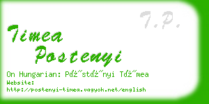 timea postenyi business card